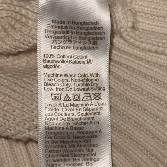 J. Crew Factory Men's Cream Quarter-Zip Sweater - Picture 3 of 3